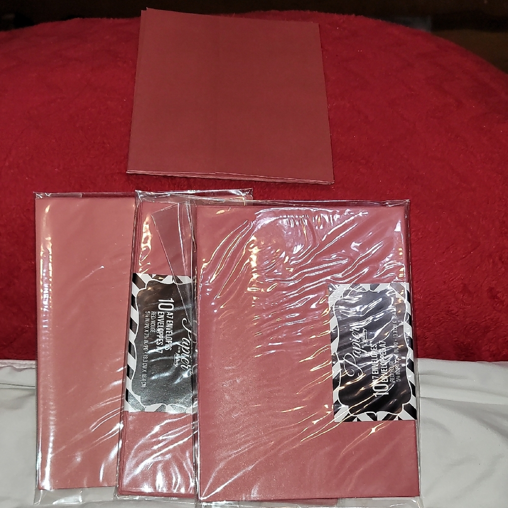35 Red Paper Greeting Card Envelope